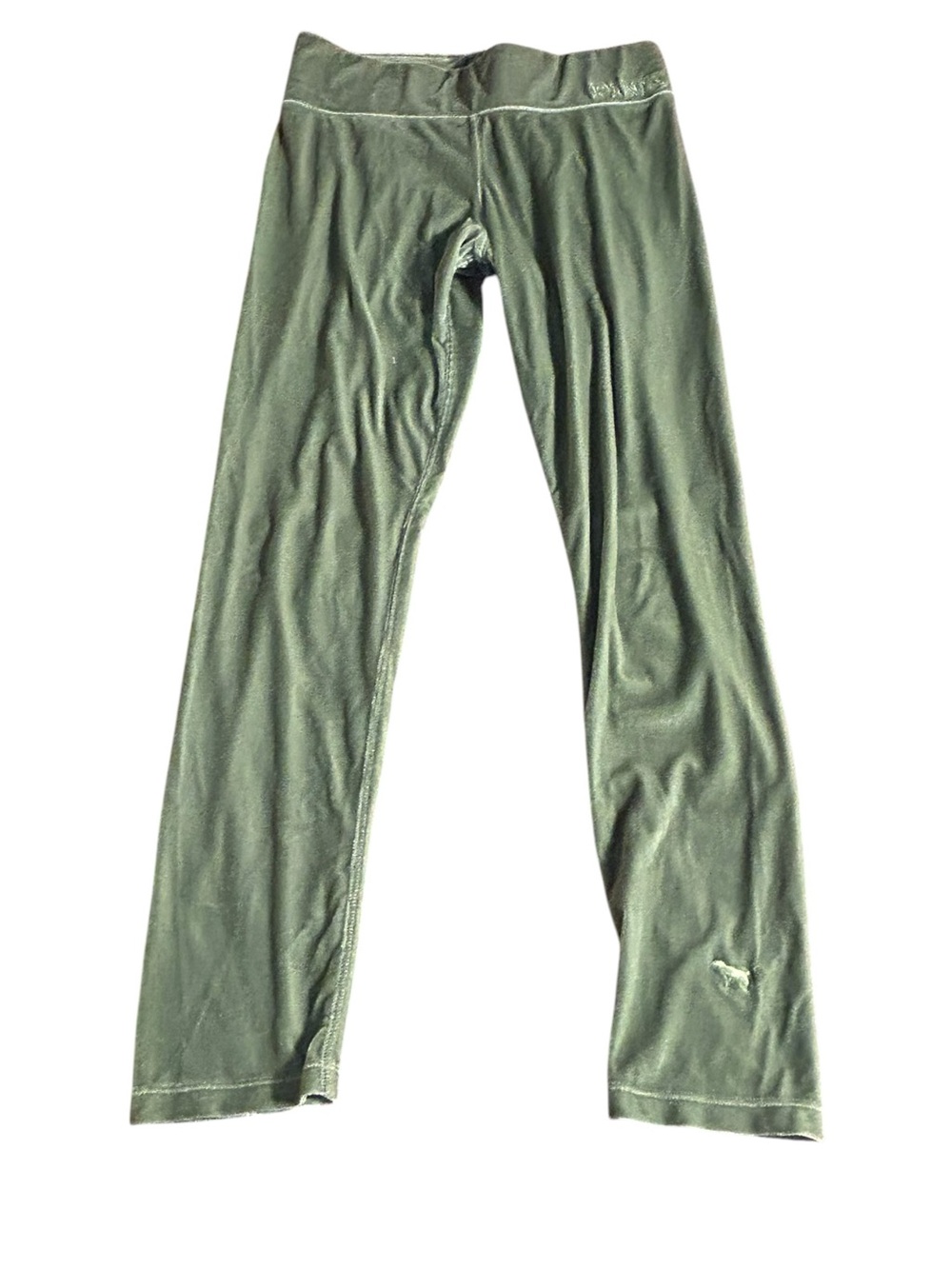 Victoria's Secret PINK Velour Leggings Olive Green L